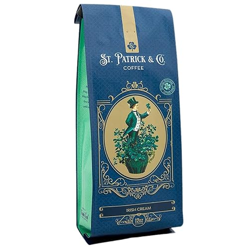 Thank God for Coffee - Irish Cream St. Patrick & Co., Medium Roast Ground Coffee, Sweet & Silky Irish Cream Flavor, Single Origin Honduran Arabica