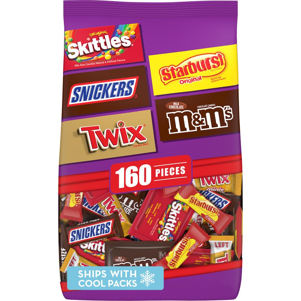 Mars M&M'S Milk Chocolate, SKITTLES Original Chewy Candy, SNICKERS Chocolate Candy Bar, STARBURST Chewy Candy & TWIX Caramel Cookie Bar Halloween