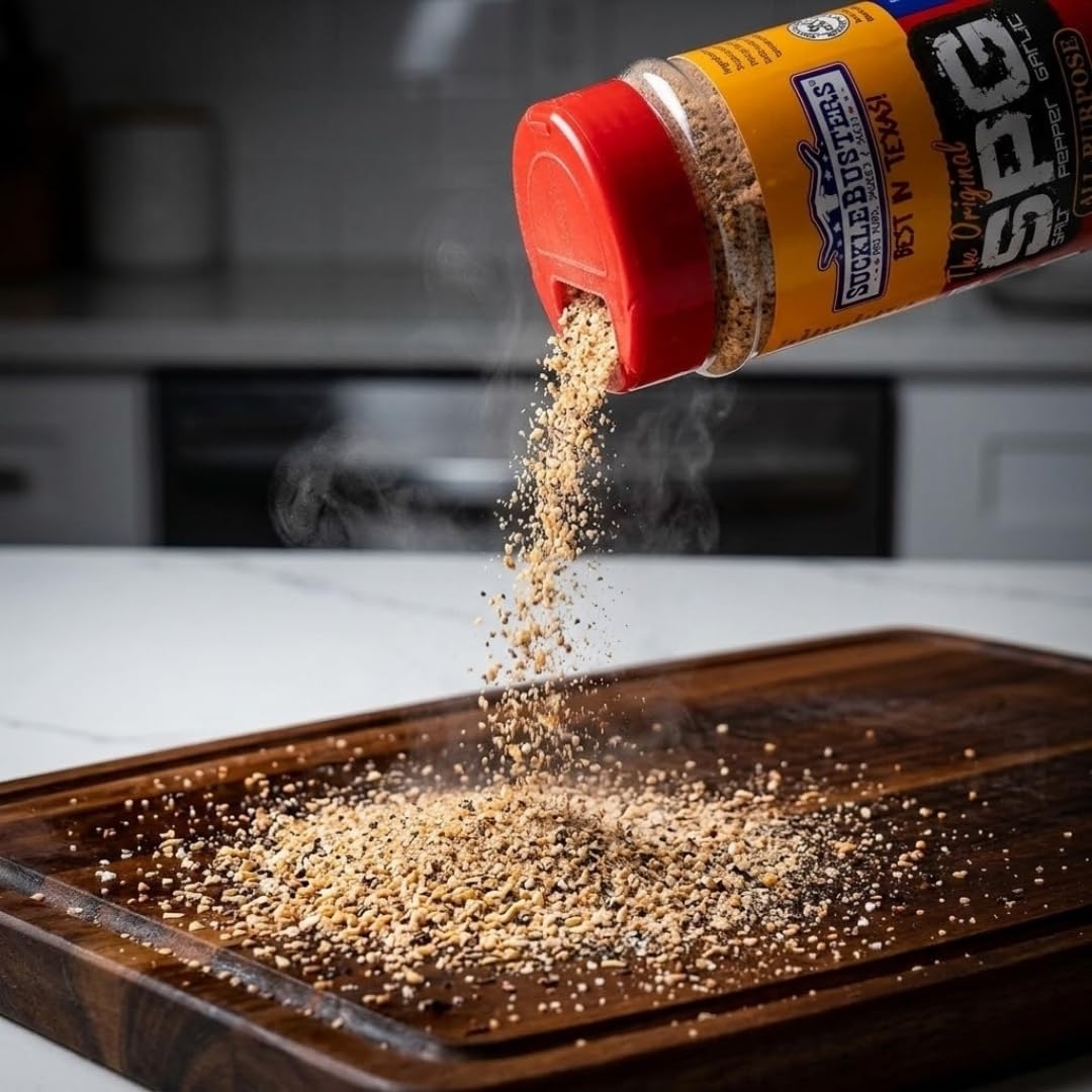 SuckleBusters Salt Pepper Garlic BBQ Rub 14.5 oz - Brisket Rub and Chicken - Spg Seasoning for Meat - Salt Pepper Garlic for Grilling and Smoking