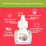 Scent Fill 100% Natural Peppermint Plug in Air Freshener, Scented Oil Refills, 2 Refills + Diffuser