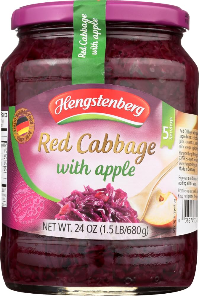 Hengstenberg Red Cabbage with Apples 24 oz each (1 Item Per Order, not per case)