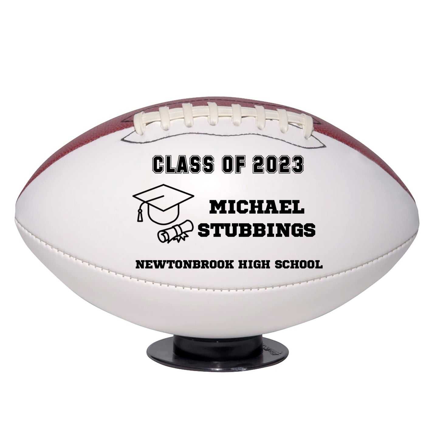 Personalized Custom Graduation 2024 Football Gift - Graduation Class of 2024 - Graduation Gift for Boy - Graduation Gift for Girl (Regulation