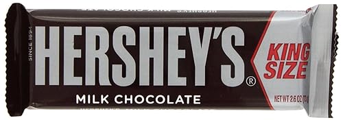 Hershey's King Size Milk Chocolate Bar (2.6 Ounce, 18 Count) (2 Pack)