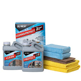 AL-NEW 2 Step Clean & Protect Kit | Clean, Restore, & Protect Your Outdoor Patio Furniture, Garage Doors, Exterior Lights, Window Frames, and More (16