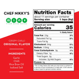 CHEF NIKKY'S THAI ORIGINAL CRISPY CHILI - Premium Thai Chili Crisp with Garlic Oil & Peppers - No MSG