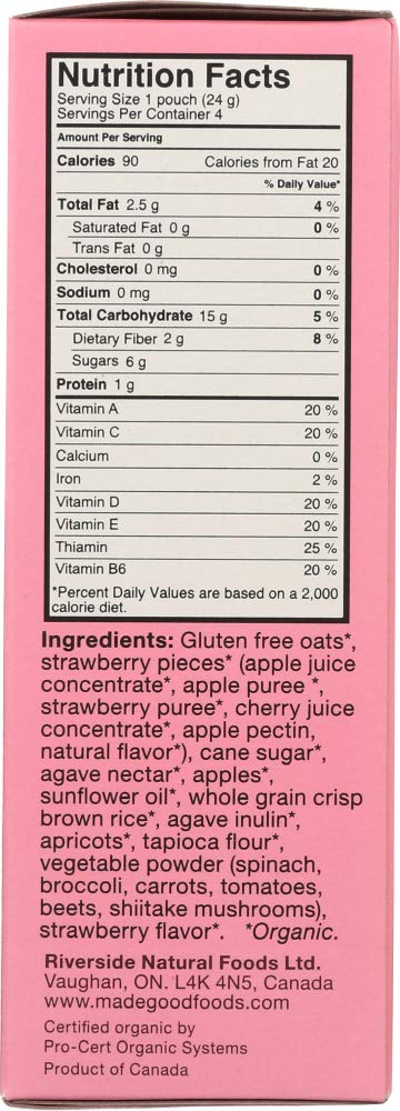 Madegood Granola Minis Strawberry, 3.4 oz