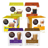 Nescafe Dolce Gusto Coffee, Tea, Chocolate Pods. Pick Any 5 Packs from 40+ Blends Inc: Decaf, Caramel, Cappuccino, Latte, Mocha, Espresso, Skinny