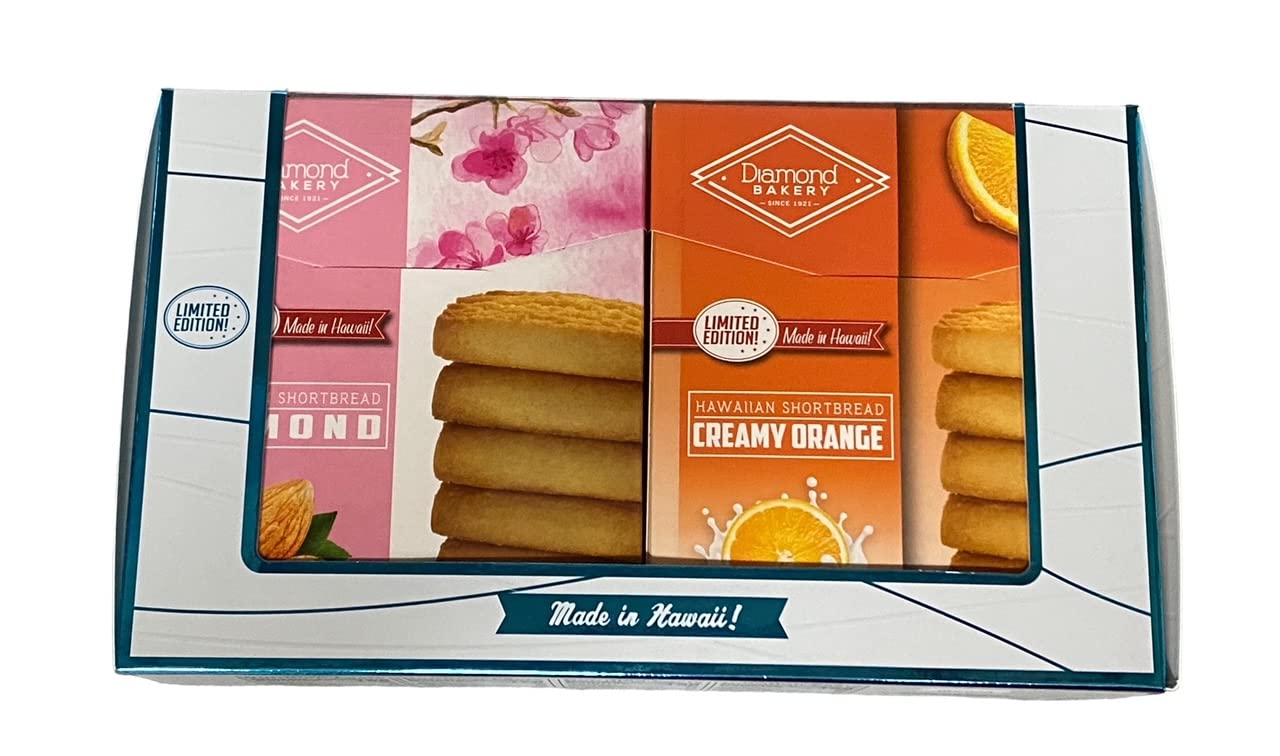 Hawaiian Shortbread Cookies Gift Set (Coconut, Kona Coffee, Almond, and Creamy Orange)
