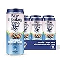 Blue Monkey Sparkling Coconut Water with Passion Fruit - 99.7% Coconut Water & Juice Blend - No Sugar Added, All Natural, Shelf Stable - Lightly