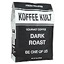 Koffee Kult Dark Roast Whole Bean Coffee - Small Batch 100% Arabica Gourmet Blend, Smooth and Well Balanced Artisan Roasted in 32oz Resealable Package