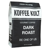 Koffee Kult Dark Roast Whole Bean Coffee - Small Batch 100% Arabica Gourmet Blend, Smooth and Well Balanced Artisan Roasted in 32oz Resealable Package