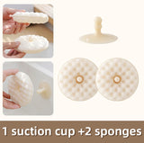 4Pcs Dual-Sided Kitchen Sponges with 2 Suction Cups - Honeycomb Shape, Non-Scratch Natural Scrub Sponges for Dishes, Kitchen, Bathroom Cleaning