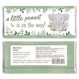 Big Dot of Happiness Elephant Candy Bar Wrappers, Funny Little Peanut Baby Shower Party Favors, DIY Chocolate Bar Wrappers - Set of 24