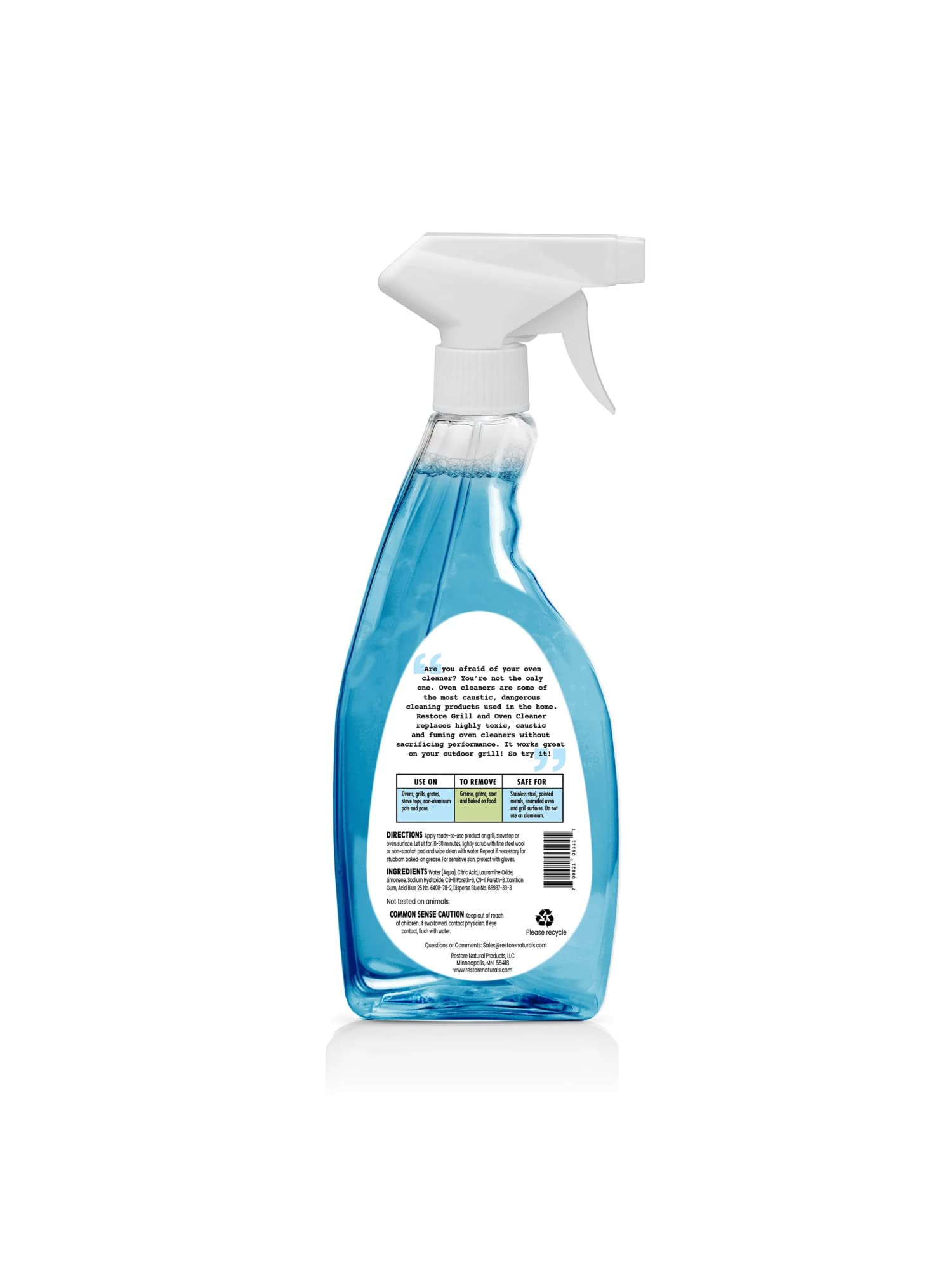 Oven Cleaner and Stove Top Cleaner - 22 oz. - Low Fume, Non-Caustic, Powerful Cleaning and Stove Degreaser Cleaner Heavy Duty Without the Toxins