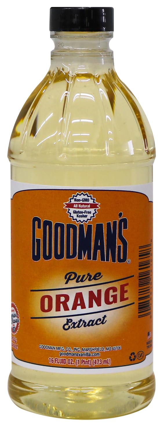 Goodman's Pure Orange Extract - Gluten-Free, Non-GMO, Kosher, Natural, Low Carb & Low Calorie, No Artificial Color, No Animal Products, No Sugar