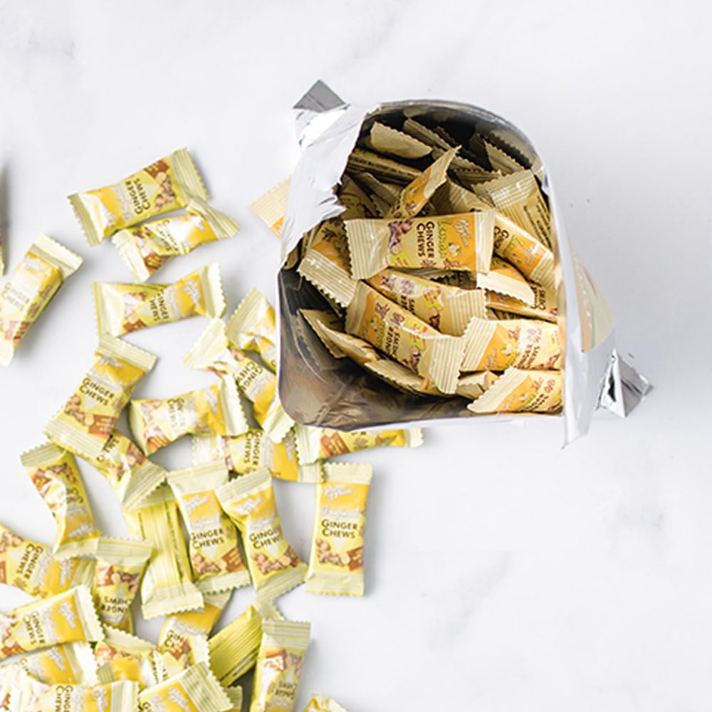 Prince of Peace Original Ginger Chews, 1 lb. - Candied Ginger - Candy Pack - Ginger Chews Candy - Natural Candy