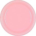 Vibrant Round New Pink Plastic Plates - 10" (Pack of 20) - Premium Quality Design, Ideal for Any Event or Party
