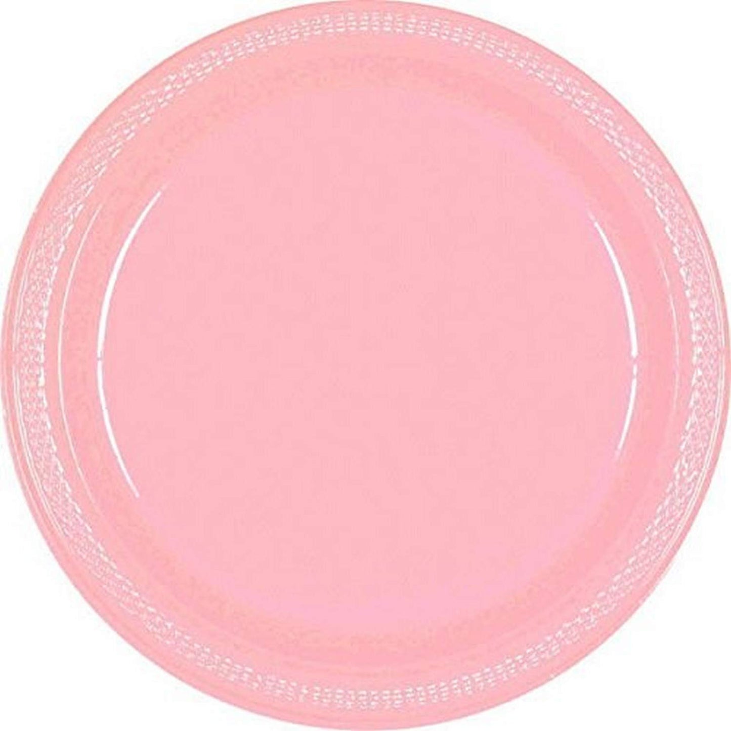 Vibrant Round New Pink Plastic Plates - 10" (Pack of 20) - Premium Quality Design, Ideal for Any Event or Party