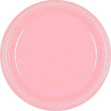 Vibrant Round New Pink Plastic Plates - 10" (Pack of 20) - Premium Quality Design, Ideal for Any Event or Party