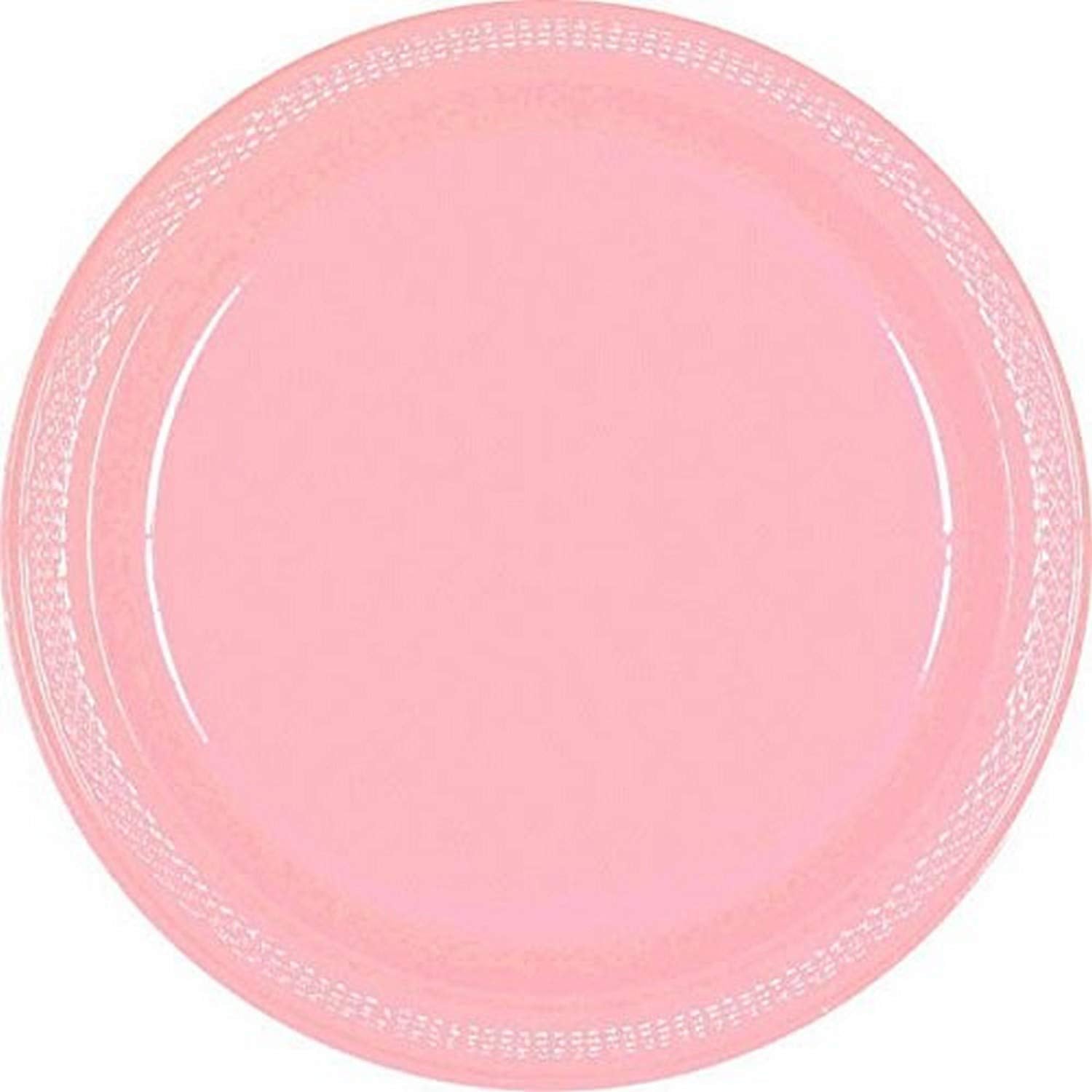 Vibrant Round New Pink Plastic Plates - 10" (Pack of 20) - Premium Quality Design, Ideal for Any Event or Party