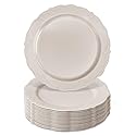 DISPOSABLE DINNERWARE SET, 20 Cake Plates (Vintage - Cream, 9")