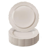 DISPOSABLE DINNERWARE SET, 20 Cake Plates (Vintage - Cream, 9")