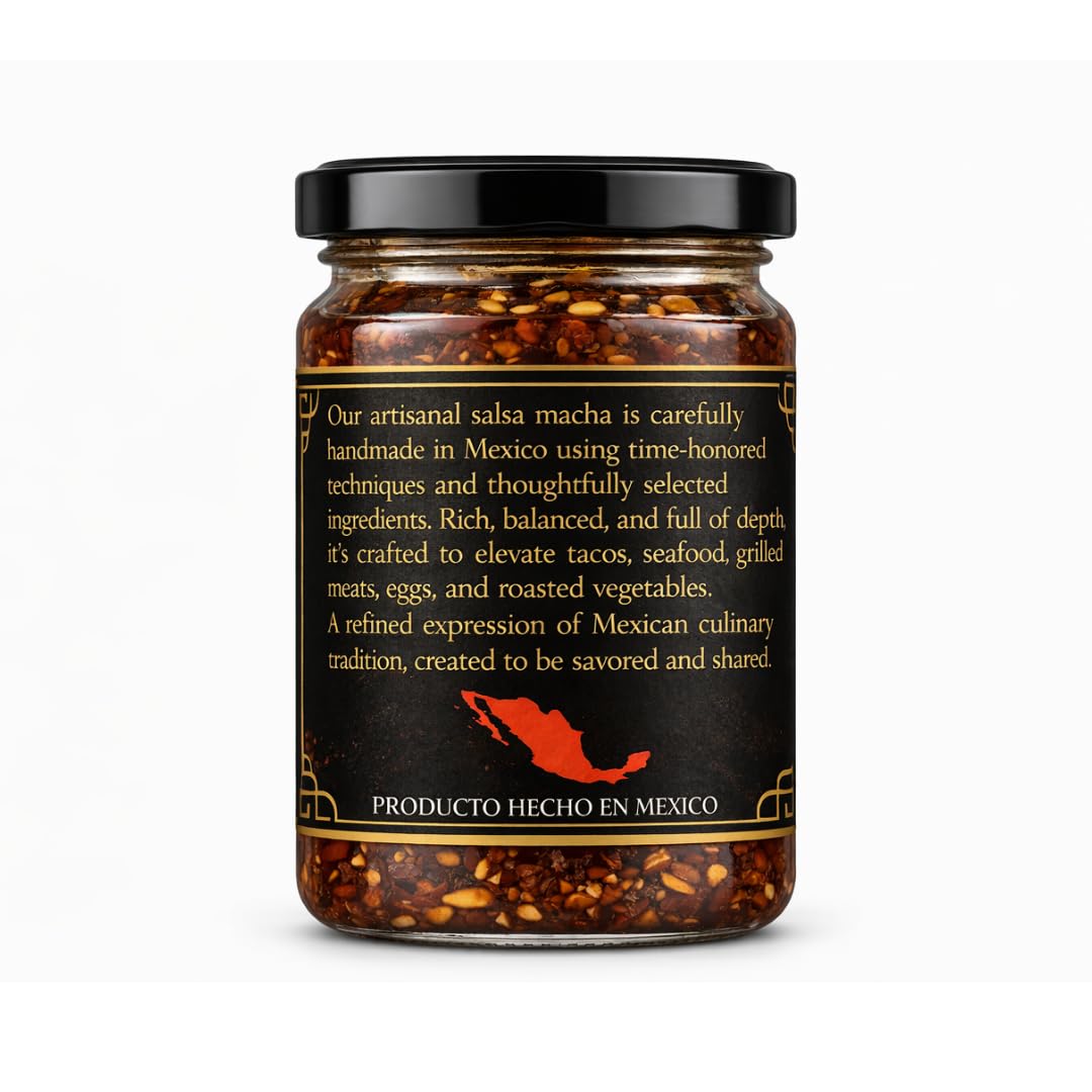 Alebrixes - Salsa Macha with Chapulines - Authentic Mexican Chili Oil with Árbol Chili and Oaxacan Grasshoppers - Hand Made Gourmet Salsa with Toasted