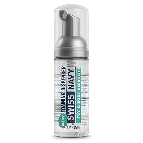 Swiss Navy Premium Toy & Body Foaming Cleaner - 1.6 oz - Body-Safe, Gentle, Dermatologically Tested Cleanser for Toys & Intimate Areas - Safe
