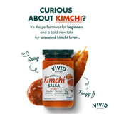 VIVID KITCHEN Kimchi Salsa - Korean Mexican Fusion Condiment - Mild & Hot Flavors - 7.6 oz Bottle - No MSG, No Artificial Preservatives - Plant-Based
