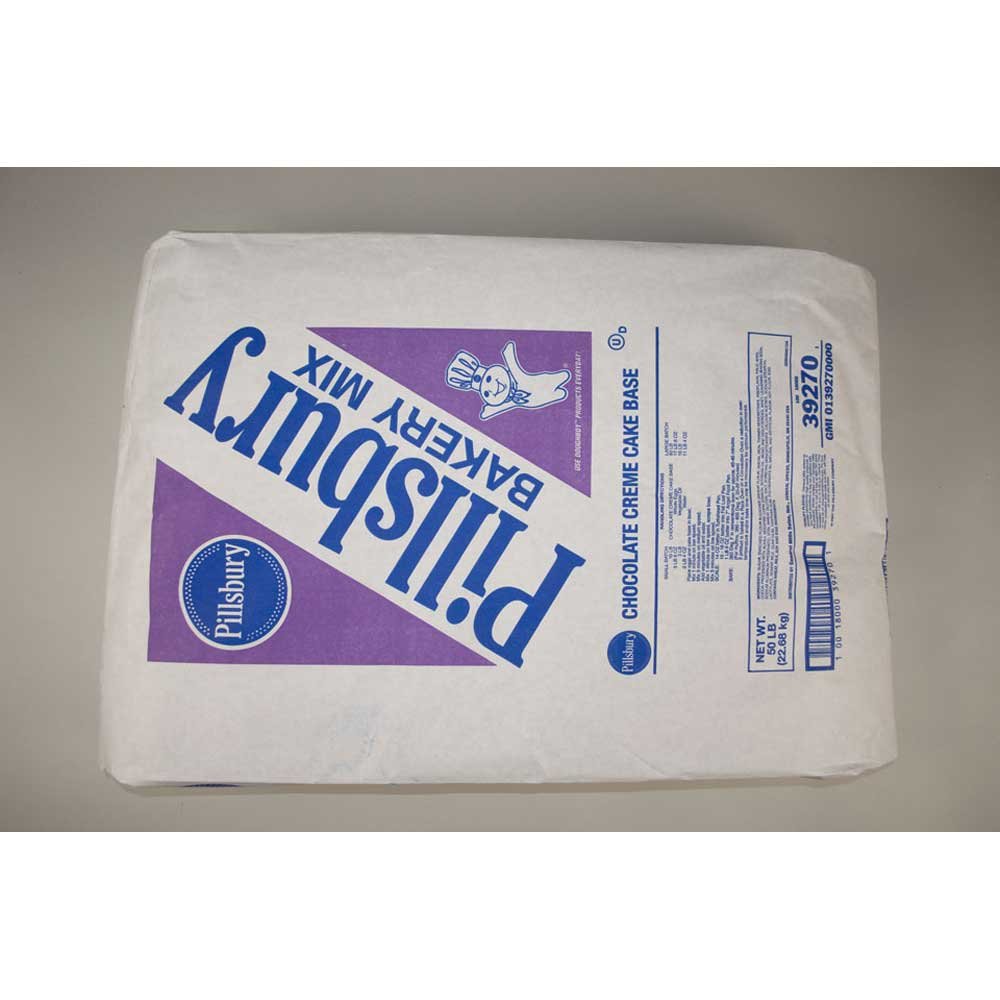 Pillsbury Chocolate Creme Base Cake Mix, 50 Pound -- 1 each.