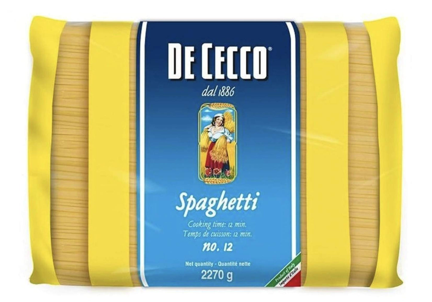 De Cecco Semolina Pasta, Spaghetti, 5 Pound