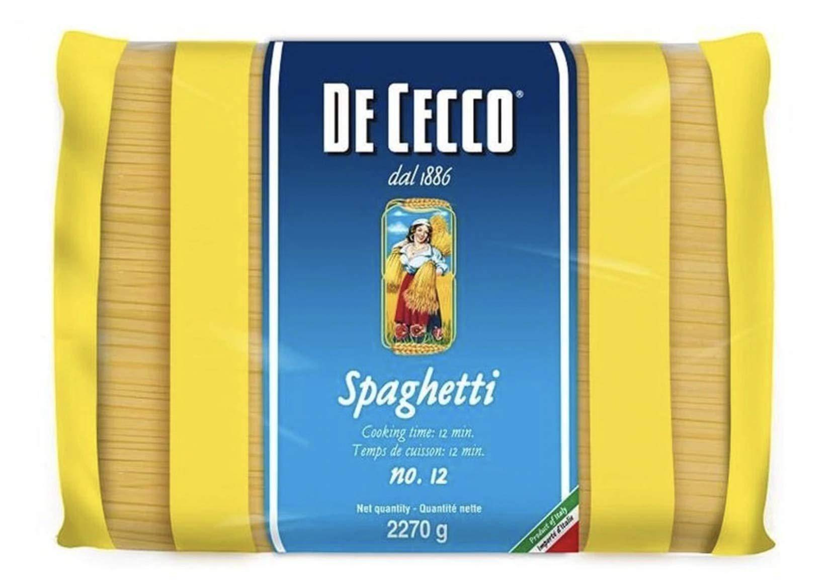 De Cecco Semolina Pasta, Spaghetti, 5 Pound