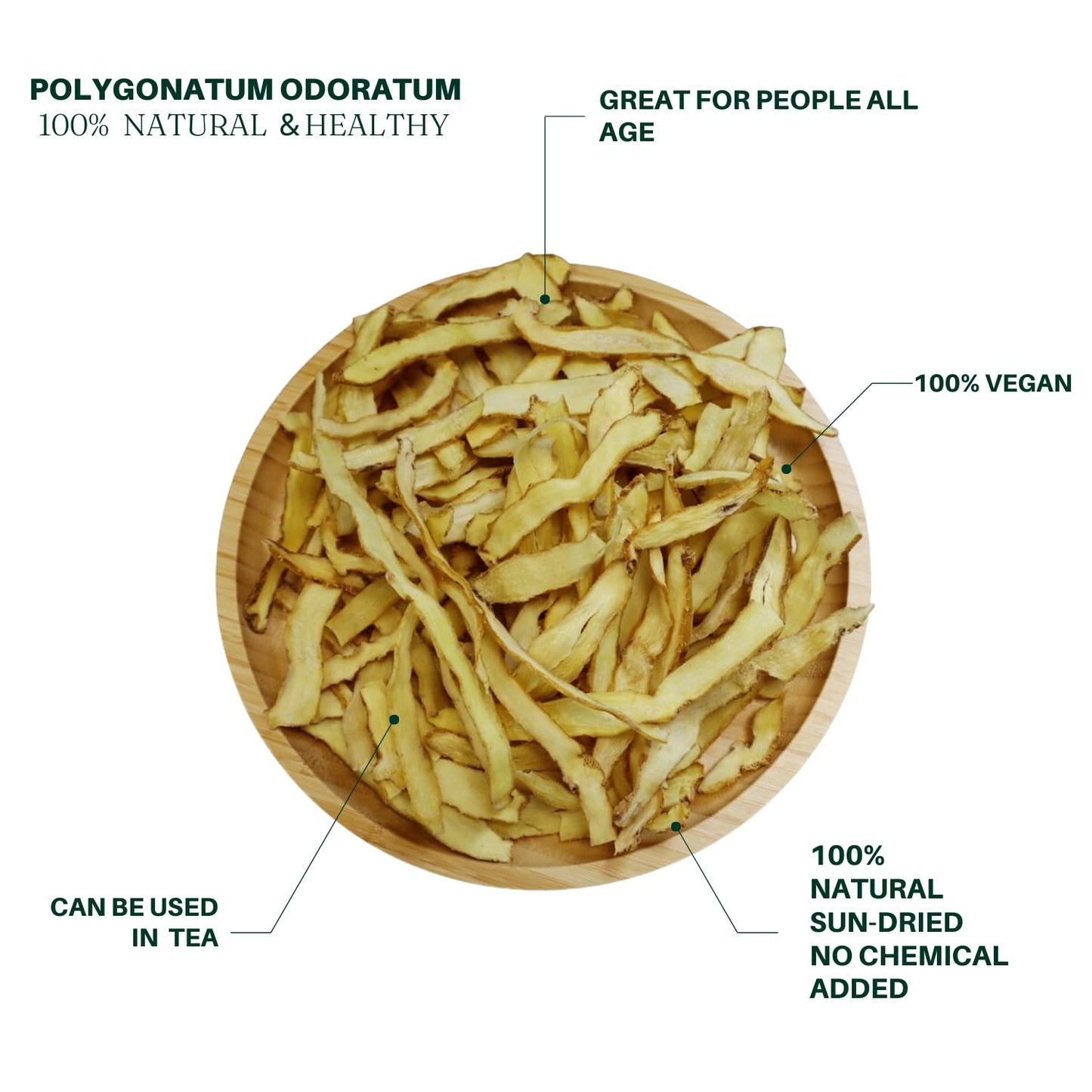 Royal Seafood USA Premium sulfur-free Yuzhu strip Polygonatum Odoratum Yuzhu ??? ????????? ?? ?? ?? 8oz