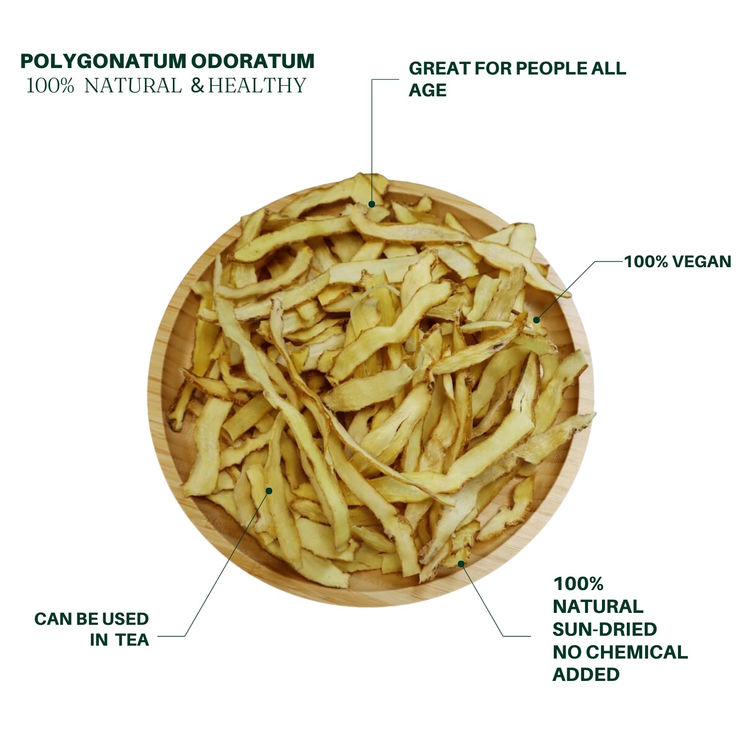 Royal Seafood USA Premium sulfur-free Yuzhu strip Polygonatum Odoratum Yuzhu ??? ????????? ?? ?? ?? 8oz