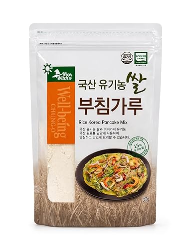Nice Witch’s Organic Korean Pancake Mix (Buchim Mix), Crispy Korean-Style Pancake Batter Made with Organic Korean Rice, 10.6 oz (300 g) ????