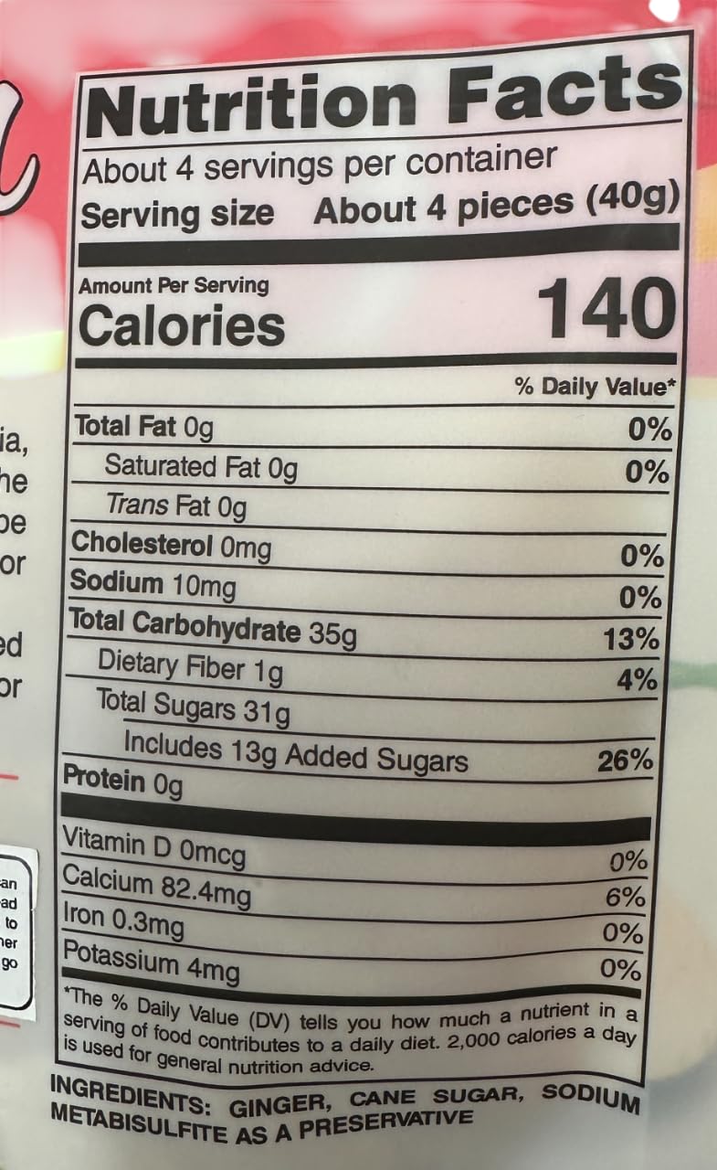 Paradise Green Dried Ginger Slice (uncrystallized) 5pks x 6oz