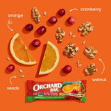 Orchard Bars Non-GMO Fruit & Nut, Cranberry Orange Walnut, 1.4 Oz, 12 Count, Pack of 9