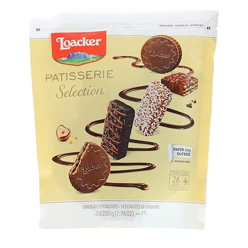 Loacker Mix Patisserie Chocolate Specialties - Individually Wrapped Assorted Premium Wafer Chocolate Specialties, Mixed Flavors - Sustainably Sourced