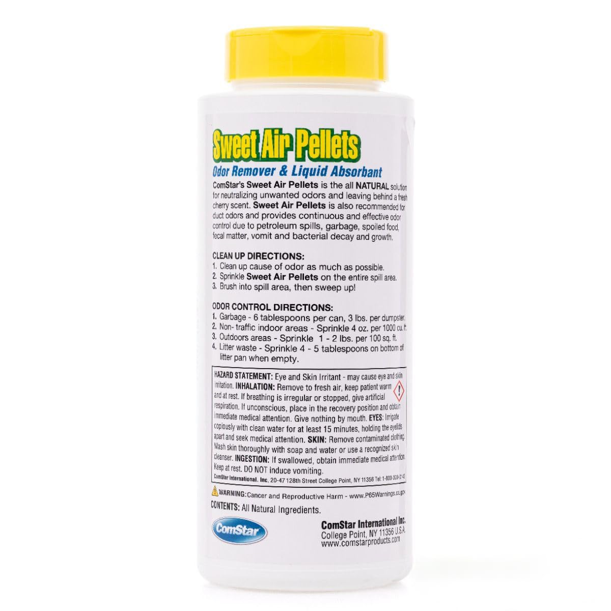 ComStar Sweet Air Pellets, 1.3 lb Odor Eliminator & Absorbent, Cherry Scented, Long-Lasting Neutralizer for Home & Industrial Use, Eliminates Oil