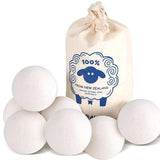 Wool Dryer Balls (2.4")6-Pack, Dryer Balls Laundry Reusable, Natural Fabric Softener, Reduces Clothing Wrinkles, Cuts Drying Time, A More Effective