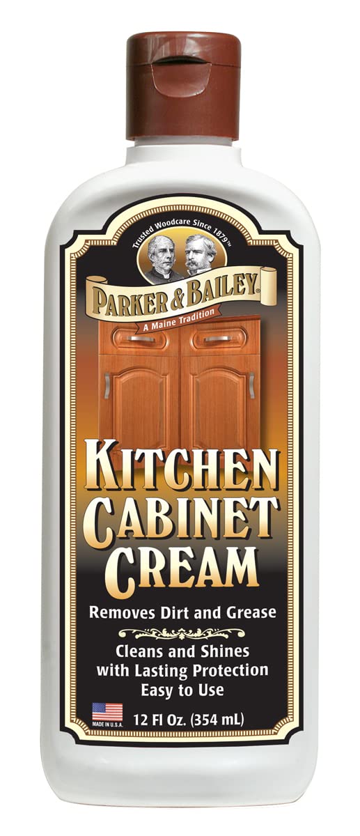 Parker & Bailey Kitchen Cabinet Cream, Multi Surface Cleaner & Furniture Cleaner, Quick Shine Wood Restorer & Protector for Cabinets, Tables