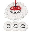 Mop Replace Head [ 3 Pack ] Mop Refills Compatible with Triangle Spin Mop, Made of Microfiber, Deep Cleaning Machine Washable and Easy-to-Replace