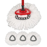 Mop Replace Head [ 3 Pack ] Mop Refills Compatible with Triangle Spin Mop, Made of Microfiber, Deep Cleaning Machine Washable and Easy-to-Replace