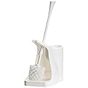 Casabella Nylon Brush and Plunger Set, White, 12-Inch
