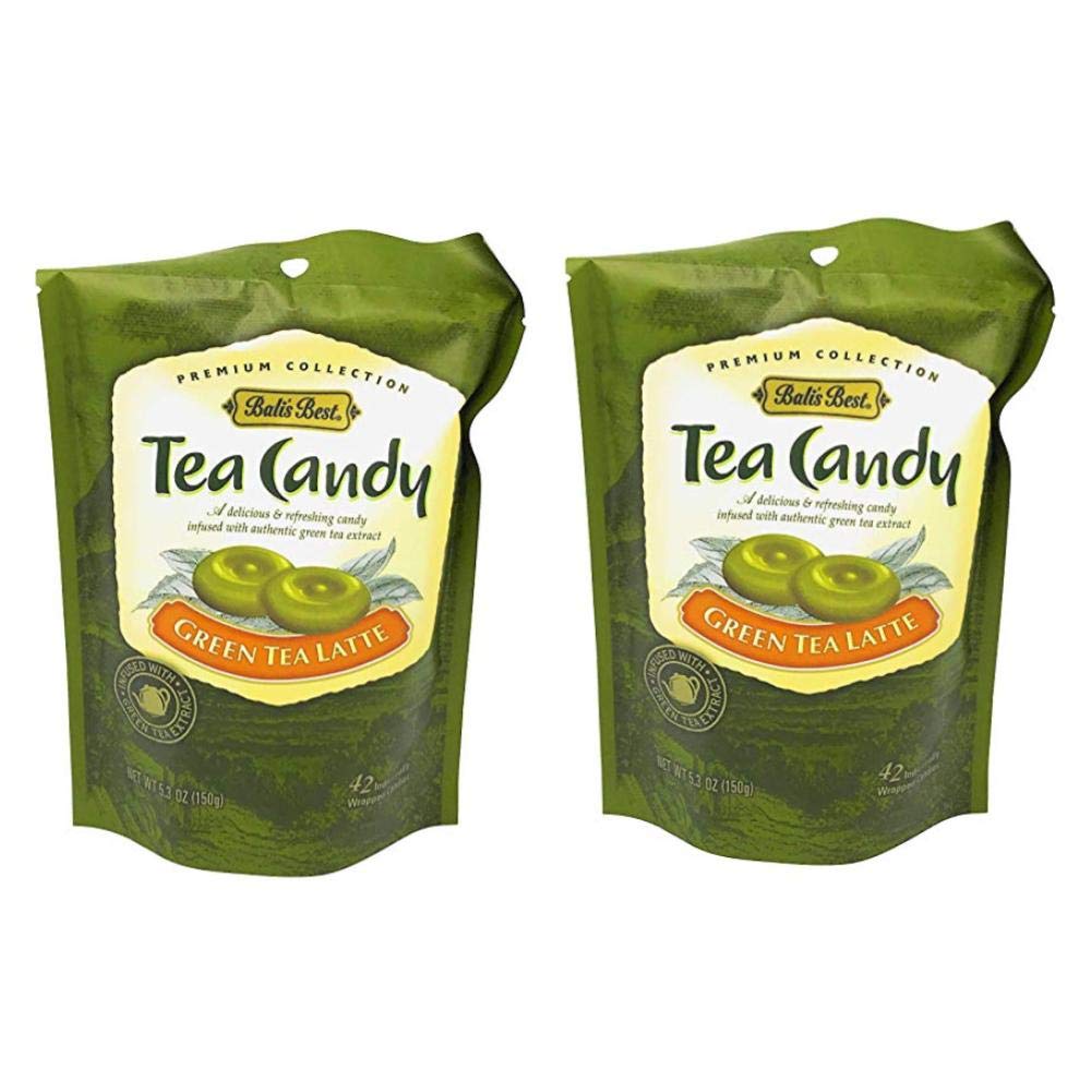 Bali's Best Green Tea Latte Candy - 42 pieces - 5.3 Oz (Pack of 2)