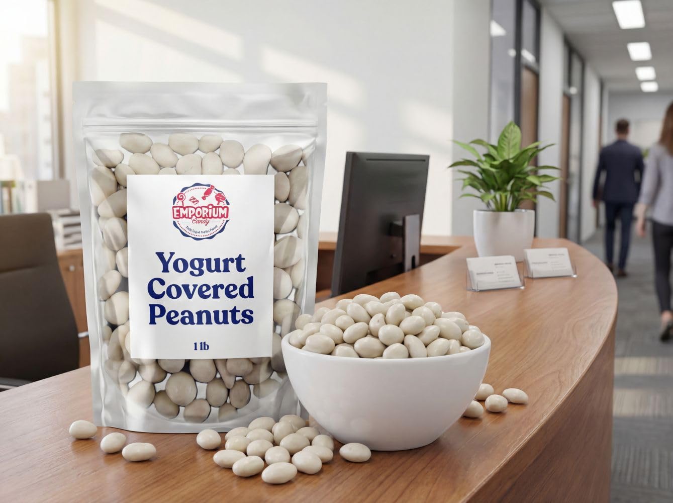 Yogurt Coated Peanuts - 1 lb Bag of Sweet Crunchy Gourmet Creamy Dipped Slow Roasted Nuts