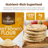 LiveKuna - Orange Sweet Potato Flour, Sweet Potato Flour for Baking, Gluten-Free Baking Flour, Alternative for Almond Flour, Rice Flour & Coconut
