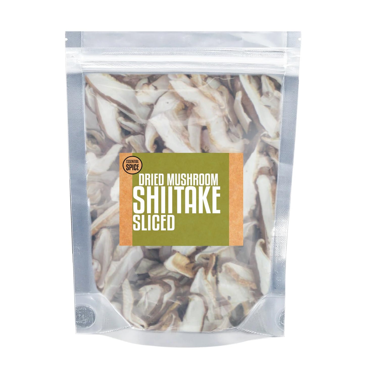 Essential Spice Dried Sliced Shiitake Mushrooms - Bold Umami Flavor, Premium Quality - Ideal for Soups, Stir-Fries, Ramen & Sauces - Easy