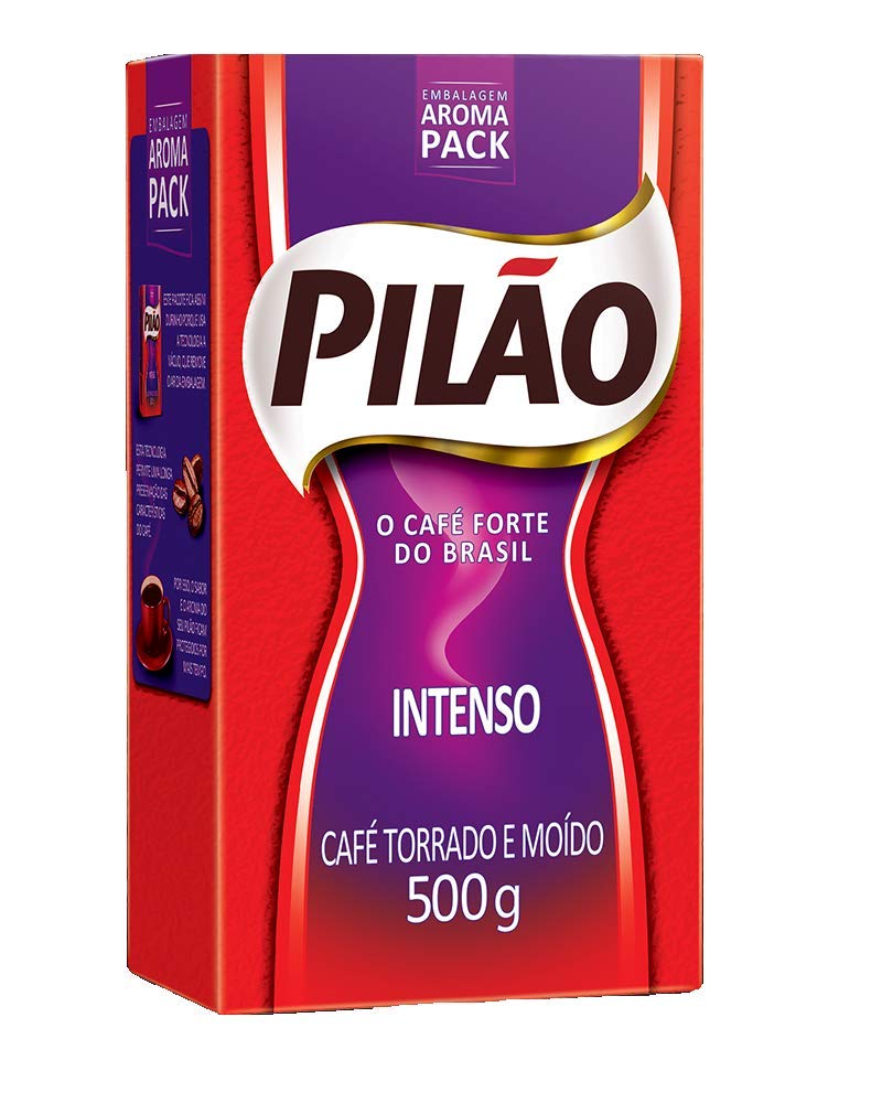 Cafe Pilao Intenso 500grs 10 Pack. / Coffee Intense 17.6 oz. - 10 Pack.