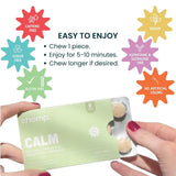 Chomp Gums CALM Chewing Gum, Sugar-Free with L-Theanine, Vitamin B6 & C, Gluten-Free, Aspartame & Sucralose Free, Lime Mint Flavor (1 Pack)
